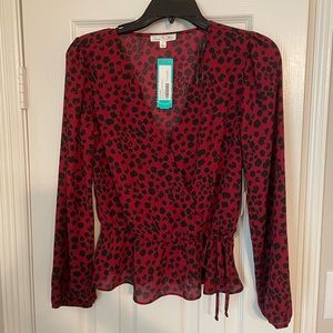 Nine Britton Cavanna Faux Wrap Blouse - S